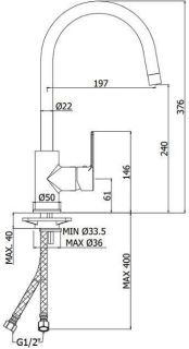 Смеситель для кухни Paffoni Red RED180CR