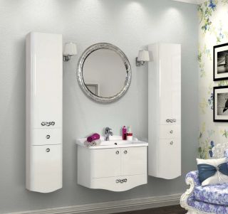 Шкаф-колонна Акватон Венеция левосторонний белый 1A151003VN01L