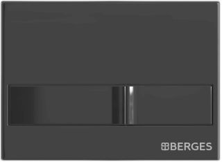 Кнопка смыва Berges Novum чёрный глянец 040016