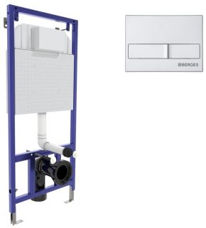 Инсталляция для унитаза Berges Novum L2 с кнопкой матовый хром 040212