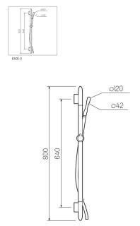 Душевой гарнитур РМС RACK-3 хром