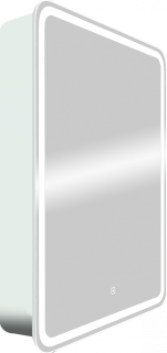 Зеркало-шкаф с подсветкой Art&Max Platino левый 60см белый AM-Pla-600-800-1D-L-DS-F