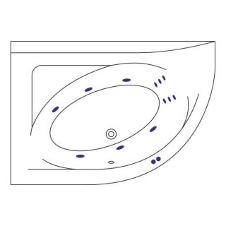 Гидромассажная ванна WHITECROSS Aquarella 0108.170110.100.RELAX.WH левая 170x110 см Relax белый