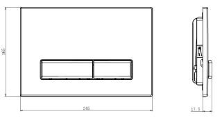 Клавиша смыва Charus Raiden FP.321.WBN.01 белый глянцевый с хромированными кнопками