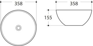 Раковина Art&Max 35см белый AM-107