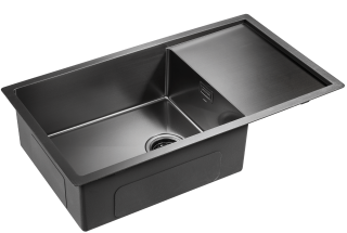 Мойка кухонная Paulmark Platte PM807844-GM воронёная сталь
