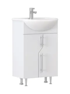 Тумба под раковину напольная Vigo Turin 224 50 см поставляется в разобранном виде белый
