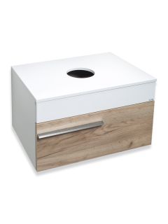 Тумба под раковину Runo подвесная крафтовый дуб Вудлайн 65 (00-00001342)