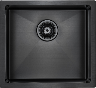 Мойка кухонная Paulmark Wesser PM804844-GM воронёная сталь