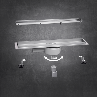 Душевой лоток РМС ТЛ-02-60х7 60см нержавеющая сталь