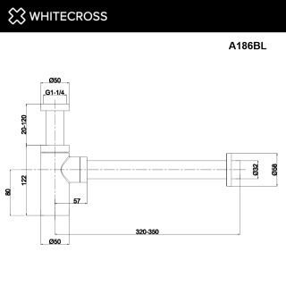 Сифон для раковины WHITECROSS A186GM оружейная сталь