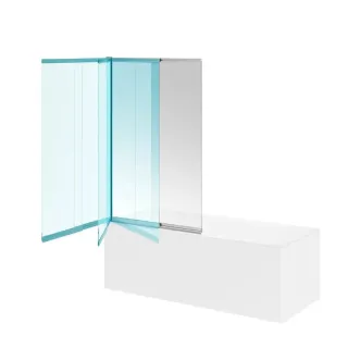 Шторка на ванну Kerama Marazzi Vetro VE.100.BSD.CR 100 см стекло прозрачное профиль хром