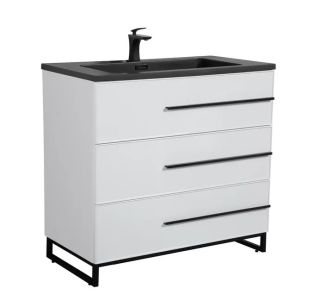 Напольная тумба с раковиной Parly Spa Bella-T75 белый глянцевый