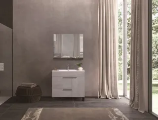 Напольная тумба с раковиной Parly Spa Gill60 цементно-серый