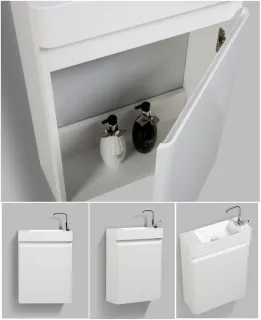 Подвесная тумба с раковиной Parly Spa Gucci-45 белый глянцевый