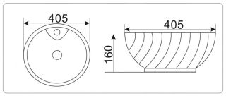 Раковина-чаша CeramaLux 9074 Белая 40.5 см