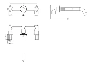 Встраиваемый смеситель для раковины Boheme Elegante 152-2-CR-EL хром