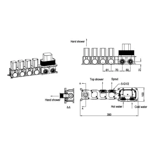 Душевой комплект Boheme Zodiac 132-2-SGM оружейная сталь