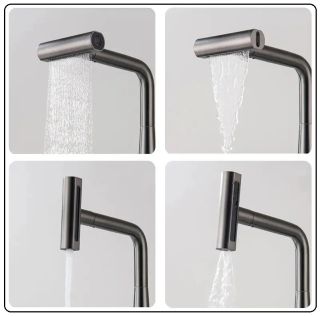 Смеситель для кухни Boch Mann Sophia GR BM10433 с водопадным душем серый