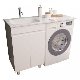 Напольная тумба с раковиной Эстет Barcelona Luxe ФР-00007065 Л 120см две двери белый