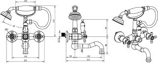 Смеситель для ванны Boheme Tradizionale Chromo хром 273