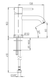 Смеситель для раковины Paini Cox 78PJ205O матовое золото