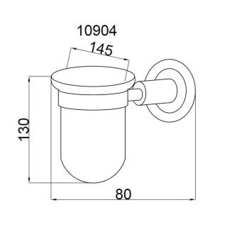 Стакан Boheme Murano Crystal хром 10904-CRST-CH