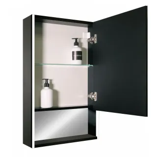 Зеркало-шкаф Reflexion Box Black 60 RF2421BL с подсветкой 60х80