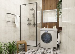 Напольная тумба с раковиной Эстет Riga Luxe ФР-00009657 П 80см одна дверь белый