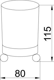 Стакан Boheme Hermitage хром 10391
