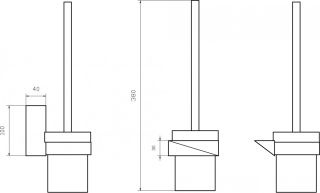 Щётка для туалета Boheme New Venturo хром 10319-CR
