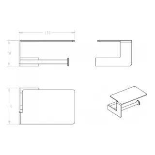 Держатель для туалетной бумаги Boheme Q 10941-SGM оружейная сталь