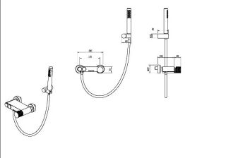 Смеситель для ванны и душа Boheme Stick Touch 123-MG.2 золото матовое