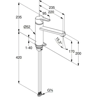Смеситель для кухни Kludi M3 585740575 хром