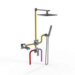 Душевой комплект Paini Grazia 21CRSET36911SHBATH хром