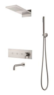 Душевой комплект Boheme Fusion 130-2-NB брашированный никель