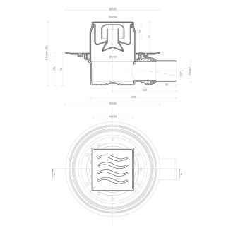 Душевой трап Confluo Standard Dry 1