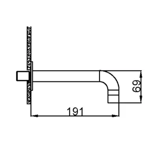 Излив для ванны Boheme Fusion 625-GM оружейная сталь