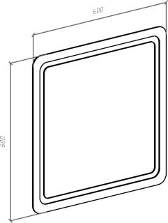 Зеркало с подсветкой Bellezza Альдо 60см белый 00000006999