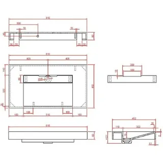 Раковина Armadi Art Flat 859-080-CLCT 80 см calacatta
