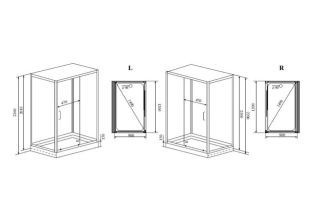 Душевая кабина Timo Premium Helma H-520L 120x90см