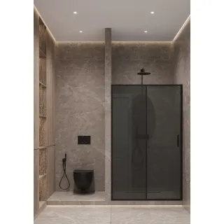 Душевая дверь в нишу Timo T03 120 см чёрный