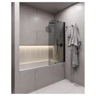 Шторка на ванну Timo T28 80 см чёрный