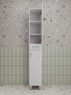 Пенал Style Line Эко Стандарт 30 ЛС-00002328 с бельевой корзиной белый