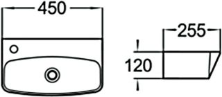 Раковина накладная SantiLine SL-2003 45см белый