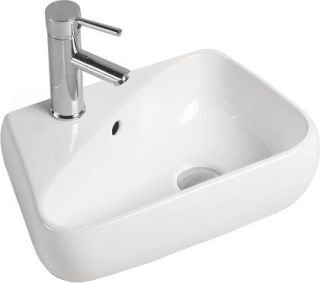 Раковина накладная SantiLine SL-2017R 45см правая белый