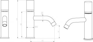 Смеситель для раковины Boheme Stick Chrome diamond хром/золото 121-CRG