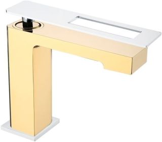 Смеситель для раковины Boheme Q золото/хром 141-G