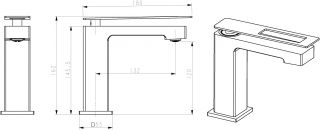 Смеситель для раковины Boheme Q белый/золото 141-WG