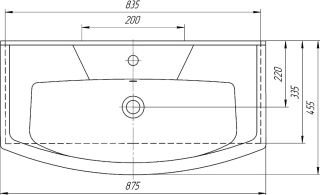 Мебельная раковина Kirovit Элеганс 85см белый SD-00000505
